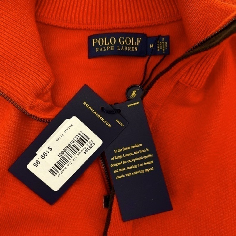 Polo Golf Ralph Lauren Men’s Pullover Quarter Zip Sweater - Picture 10 of 12